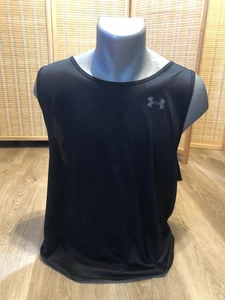 Under Armour Sleeveless The Tech Tank Top Shirt Fitted Black Large L (H36) - Picture 1 of 10