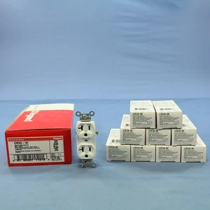 Pass & Seymour CR20-W White 20A Commercial Receptacle Duplex 5-20R Outlets 10pcs - Picture 1 of 6