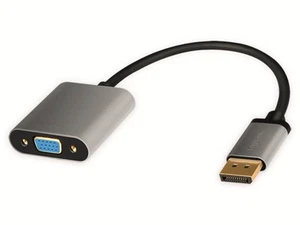 LOGILINK DisplayPort-Adapter CDA0109, DisplayPort/VGA, Alu, 1080p, 0,15m - Bild 1 von 1