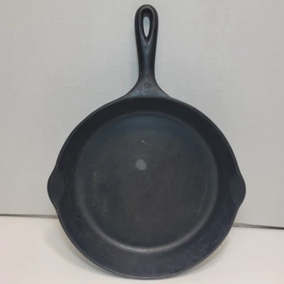 Винтажная чугунная сковорода Wagner Ware Sidney O No8 2 носика 10 дюймов - Изображение 1 из 4