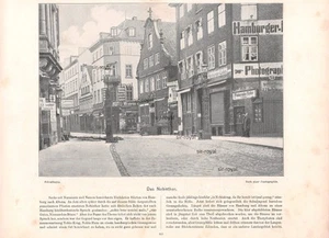 Nobistor in Hamburg um 1880 Anno - 1897 - Historischer Kunstdruck ~21x29cm - Bild 1 von 1