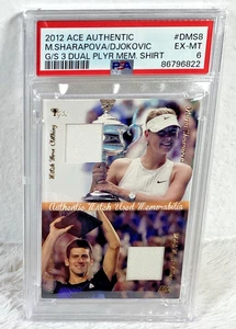 2012 Ace Authentic Grand Slam Dual Memorabilia Djokovic/Sharapova #DMS8 PSA 6 - Bild 1 von 2