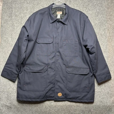 Red Kap Chore Coat Jacket Mens 3XL Blue Blended Duck Insulated Workwear Utility - Image 1 of 4
