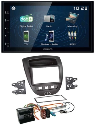 Kenwood 2DIN Bluetooth MP3 USB DAB Autoradio für Citroen C1 Peugeot 107 Toyota A - Bild 1 von 4