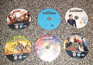 *read* DISC ONLY 4K And 1 Bluray Marvel Bundle - Picture 1 of 1