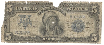 FR 272 1899 $5 LARGE SIZE SILVER CERTIFICATE **AFFORDABLE** - Image 1 of 2