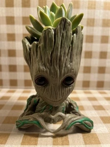 Baby Groot Tree Man Gaurdians Of  Galaxy Desk Top pen Holder Flower Pot - Picture 1 of 16