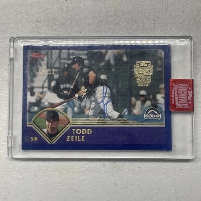 Todd Zeile Topps Archives Signature Series Firmado Autógrafo Rockies 2/11 Foto 1 de 4