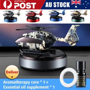 Solar Powered Helicopter Air Freshener Car Airplane Fragrance Diffuser Ornaments - Picture 1 of 19