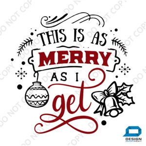 Christmas Gift Iron on Transfer Sticker Decorations T Shirt Girls Boys Adults - Picture 1 of 6