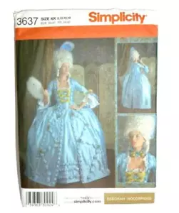Vestido francés del siglo XVIII María Antonieta Outlander disfraz patrón de costura 8-14 - Imagen 1 de 4