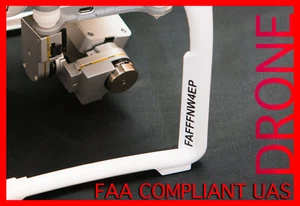 2X Drohne Registrierungsnummer Aufkleber DJI Phantom Typhoon YUNEEC FAA kompatibel UAS - Bild 1 von 6