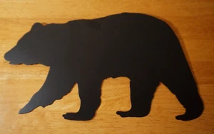 BLACK BEAR METAL SCULPTURE SIGN Rustic Lodge Log Cabin Home Decor NEW - Picture 1 of 5