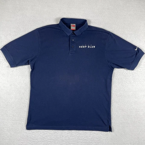Georgetown Hoyas Polo Shirt Mens Large Nike Team Fit Dry NCAA Hoya Hoop Club Cover