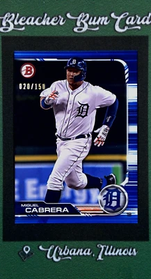 2019 Bowman #21 Miguel Cabrera Blue SP #/150 - Detroit Tigers - Imagem 1 de 3