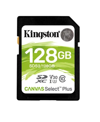 Kingston Canvas Select Plus SD Class 10 Uhs-I Memory Card, SDS2/128GB - Bild 1 von 4