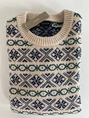J.Crew NWT Fair Isle lambswool crewneck sweater Size XS AF187 - Image 1 of 4