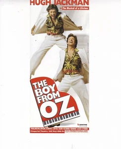 The Boy From Oz Hugh Jackman Peter Allen 4""x9"" annuncio - Foto 1 di 2