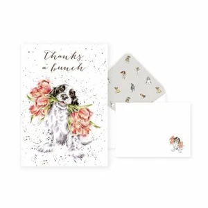 Wrendale Designs Thank You Note Writing Set Blooming with Love Dog - Picture 1 of 4
