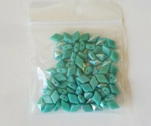 DiamonDuo, Vidrio Prensado Checo - Turquesa Verde Opaco AB (8569) - Imagen 1 de 1