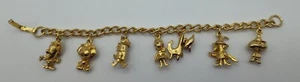 Vintage Wizard of Oz Gold Tone Charm Bracelet - Picture 1 of 9