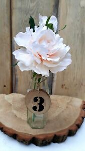 Rustic Wedding Table numbers Centerpiece Wooden Wood numeral Log discs name card