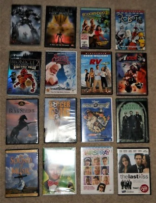 DVD's Lot of 16 Black Stallion Robots Scooby Doo 2 Spy Kids Inspector Gadget  - Image 1 of 4
