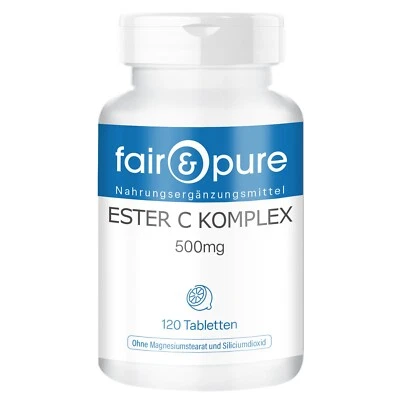 Ester C Complex - 120 Tabletten Vitamin C mit Bioflavonoiden, vegan, fair & pure