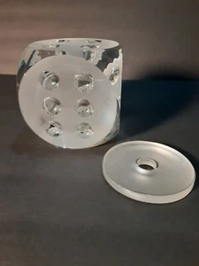 Spode Würfel Stanzen schwere kristallklare Süßigkeitenschale - Top Zustand - Bild 1 von 9