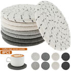 8Pcs Cup Mat Absorbent Cup Pad Heat-Resistant Table Mat Hand Woven Cotton Asg
