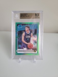 2020-21 Panini Donruss Rated Rookies Green Flood #202 LaMelo Ball (RC) BGS 9.5