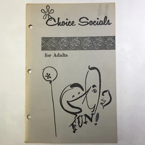 1954 Choice Socials For Adults Baptist Sunday School Bd Broadman Press Booklet - Picture 1 of 12