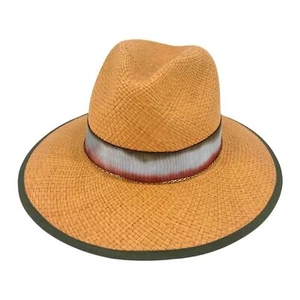 Veronica Beard Freya NATURAL Ombre Straw Ribbon Sun Hat S/M NWT 260 - Picture 1 of 4