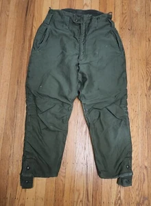 Vintage US Navy N-140 Cold Weather Deck Pants USN Trousers Sz M 31-34 OD Green - Picture 1 of 8