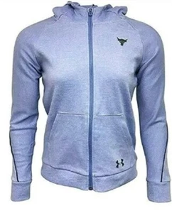 Under Armour ~ ROCK ~ Girls YMD Full-Zip Jacket Cotton/Polyester Blend Blue  - Picture 1 of 12