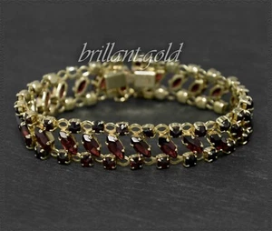 30ct Granat Damen Armband aus 333 Gold, Antik um 1930, 20,7g Gelbgold Handarbeit - Bild 1 von 4