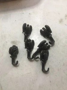 5 ANTIQUE BRASS PLATED EAGLE PUSH PIN HANGER WALL PICTURE HANGERS + 1 Rose ￼ - Picture 1 of 4