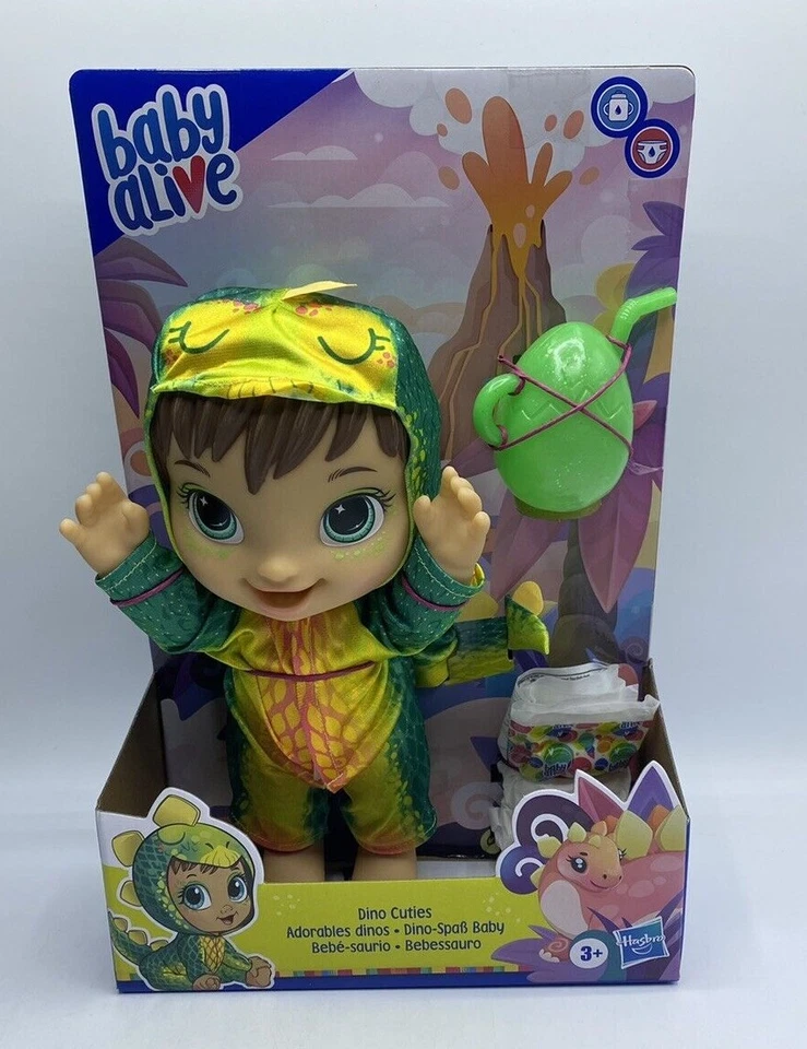 Baby Alive Dino Cuties Doll - Stegosaurus BRAND Kid Gift Dinosaur Toy Green