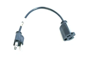 Parche de cable de extensión corto de 1' de pie de largo para regletas eléctricas se adapta a adaptadores de CA grandes - Imagen 1 de 1