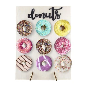 Donut Wall Donut Display Board Donut Stand Wood Decorate for Party,Wedding,Bi... - Picture 1 of 6