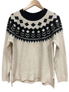 Sugar & Jade Fair Isle Girls Sweater Size XXL Blk/ivory - Picture 1 of 4