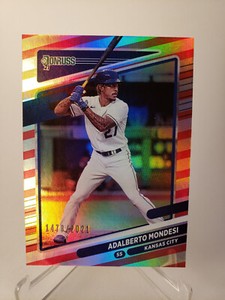 Adalberto Mondesi 2021 Donruss Red & White Stripes #190 Royals Serial #'d /2021