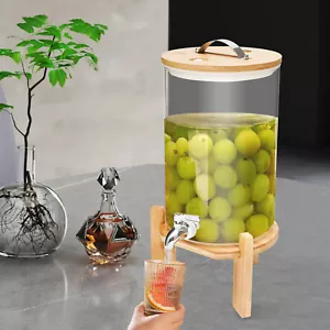 2 Gallons Glass Drink Beverage Dispenser with Spigot, Lemonade Dispenser Jar - Picture 1 of 21
