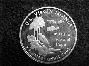 2009 S SILVER US VIRGIN ISLANDS QUARTER FROM SILVER PROOF SET - Picture 1 of 2