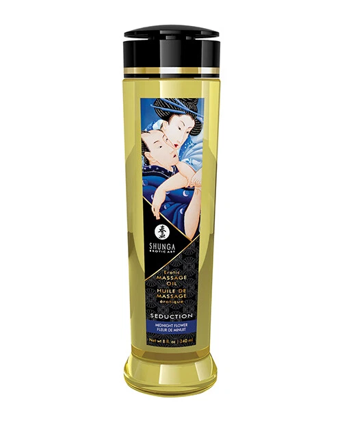 Shunga Art Organica Midnight Flower Seduction Massage Oil Organic 8 FL Oz