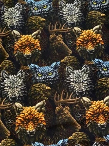 french terry fabric Half meter ANIMALS 3D DIGITAL SWEATSHIRT - Picture 1 of 4