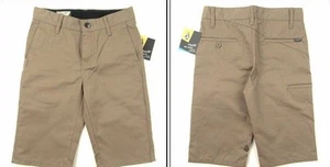 NEW Volcom sz 8S  8 Slim  youth boys khaki chino shorts Frickin Modern beige - Picture 1 of 2