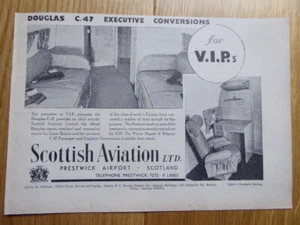 7/1948 PUB SCOTTISH AVIATION DOUGLAS C-47 CONVERSION HH PRINCE REGENT BELGIUM AD - Foto 1 di 1