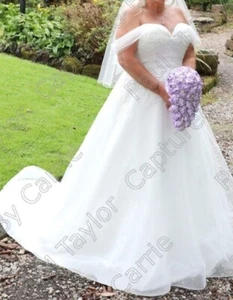 wedding dress size 14 used - Picture 1 of 5