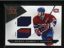 SCOTT GOMEZ 2010/11 PANINI LUXURY SUITE DUAL GAME JERSEY PATCH #048/150 AJ7163